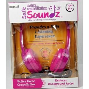 "NEW" Maxell Safe Soundz Noise Cancellation Headphones